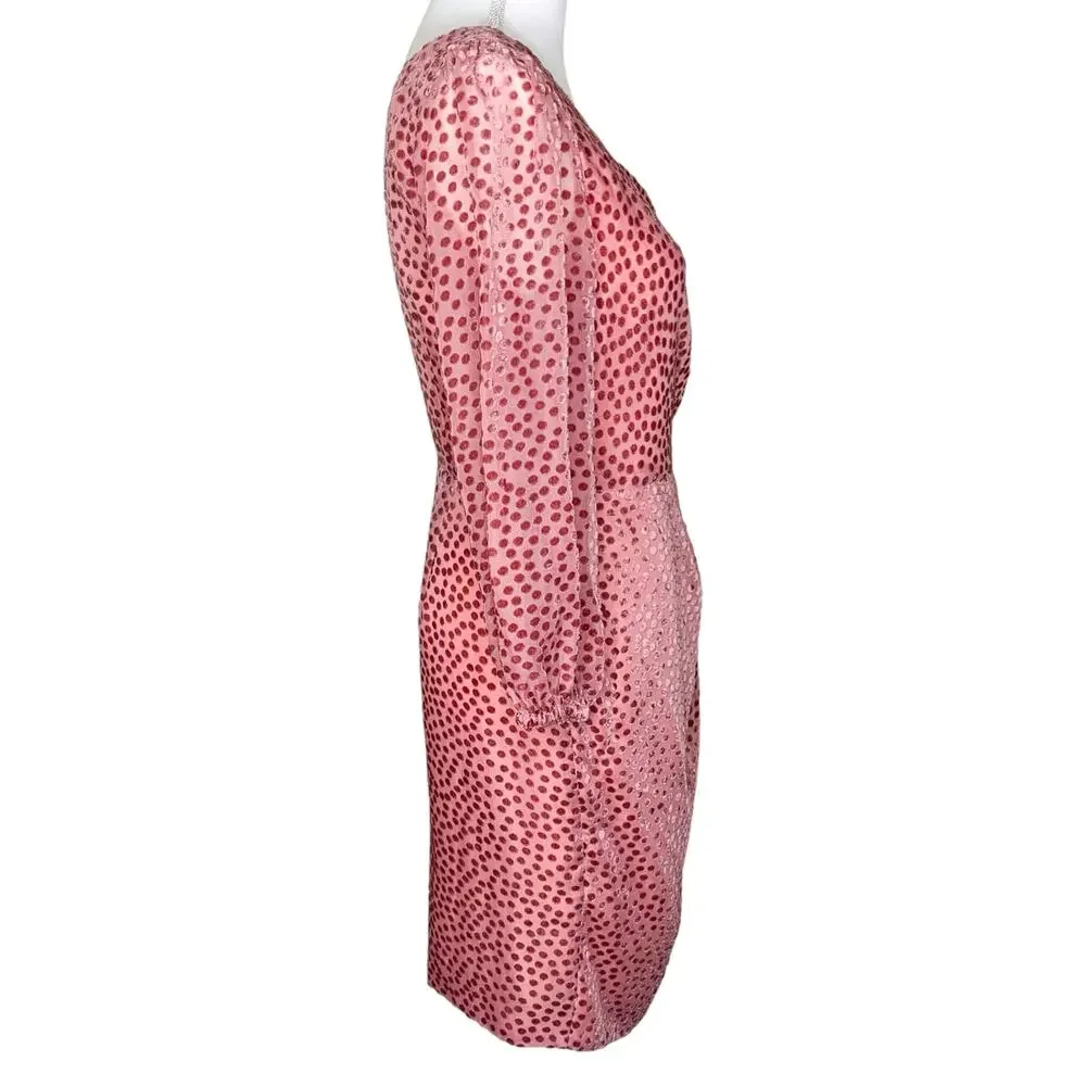 Shoshanna Zadie Rose Pink Velvet One Shoulder Cocktail Mini Dress Size 4 NWT